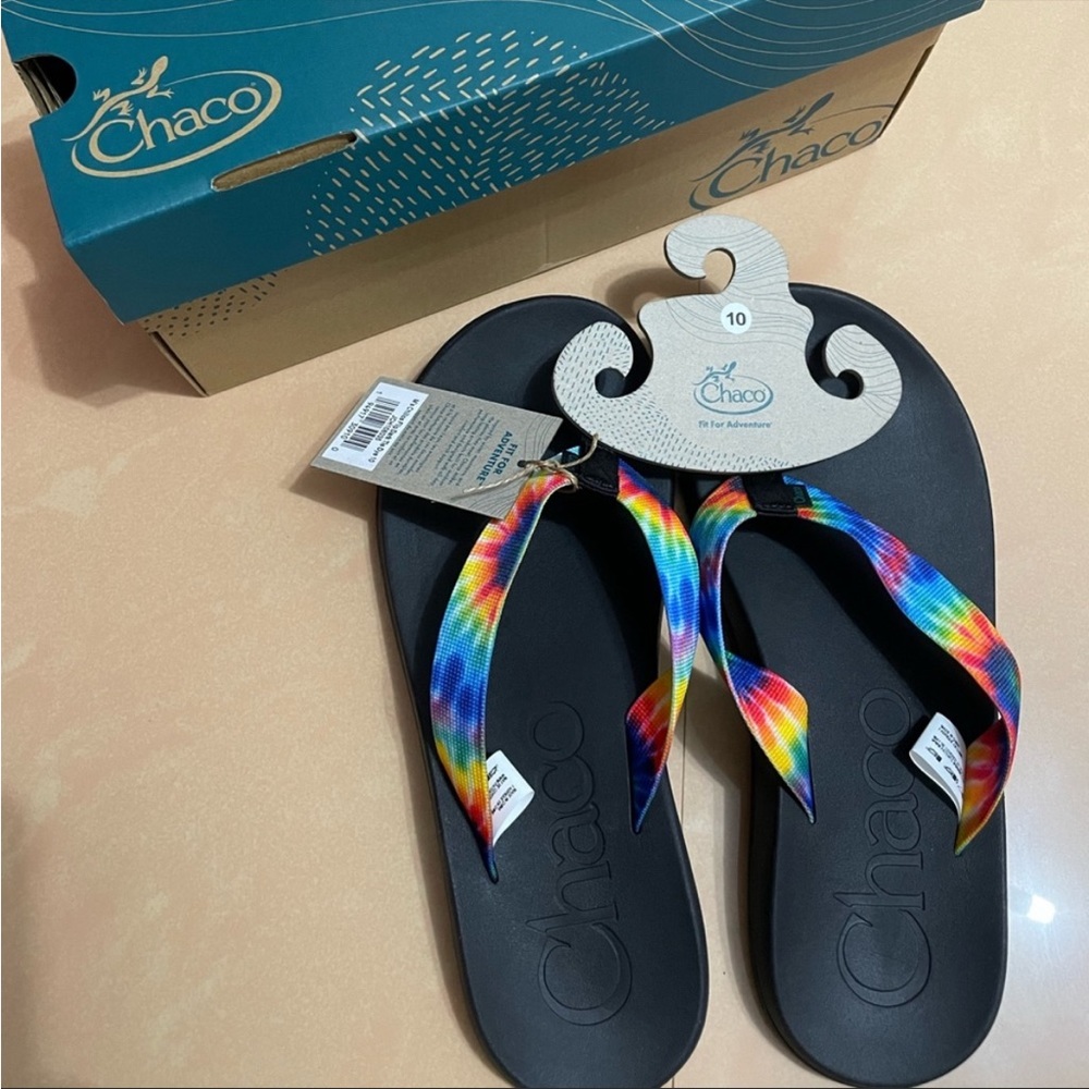 Men’s Chacos: Tie Dye Chillos Flip Flops / Size 10